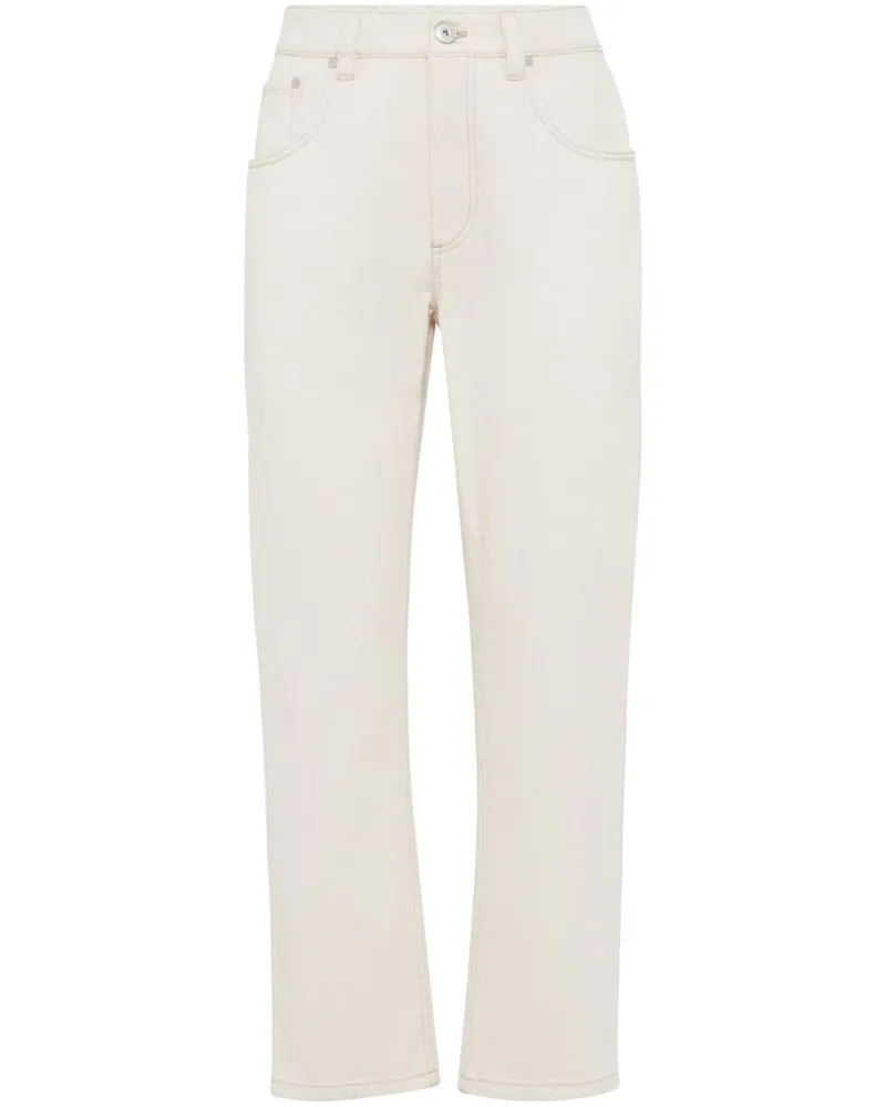 Brunello Cucinelli Jeans mit geradem Bein - Weiß Weiß