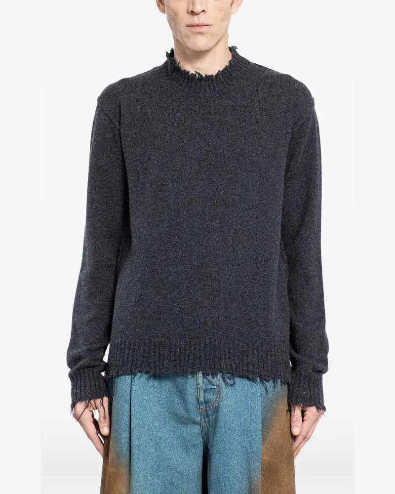 Uma Wang distressed cashmere sweater - Grau Grau