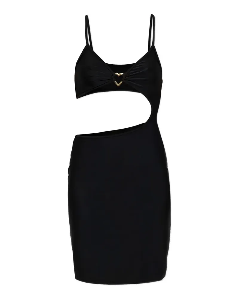 Moschino Mini-Strandkleid mit Herz-Cut-Out - Schwarz Schwarz