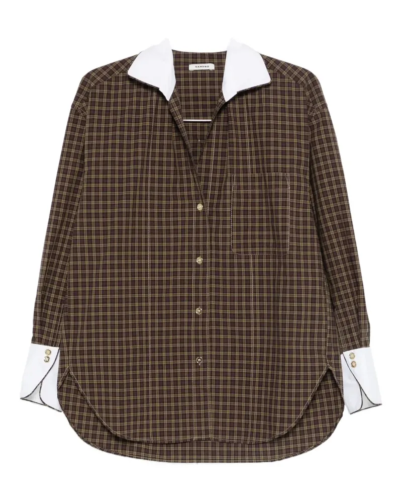 Sandro Kariertes Hemd - Braun Braun