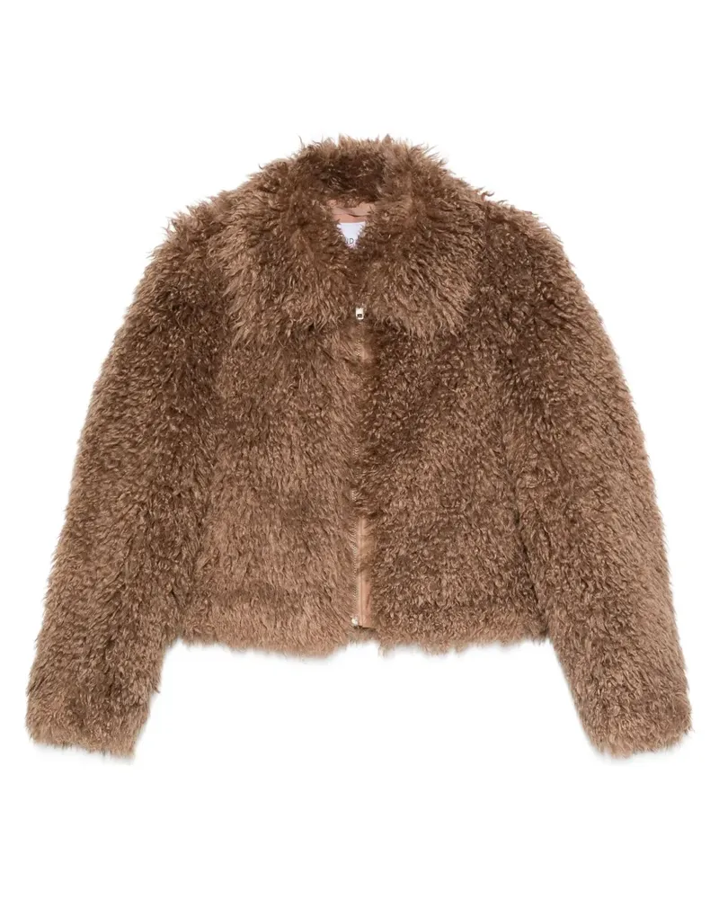 STAND Jacke aus Faux Shearling - Braun Braun