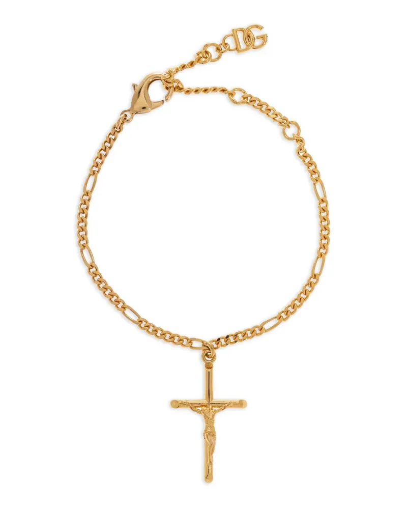 Dolce & Gabbana Armband mit Kreuzanhänger - Gold Gold
