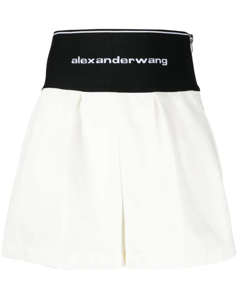 Alexander Wang Safari-Shorts mit Logo-Print Weiß