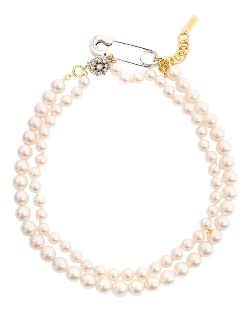 Moschino Doppelreihige Halskette - Nude Nude