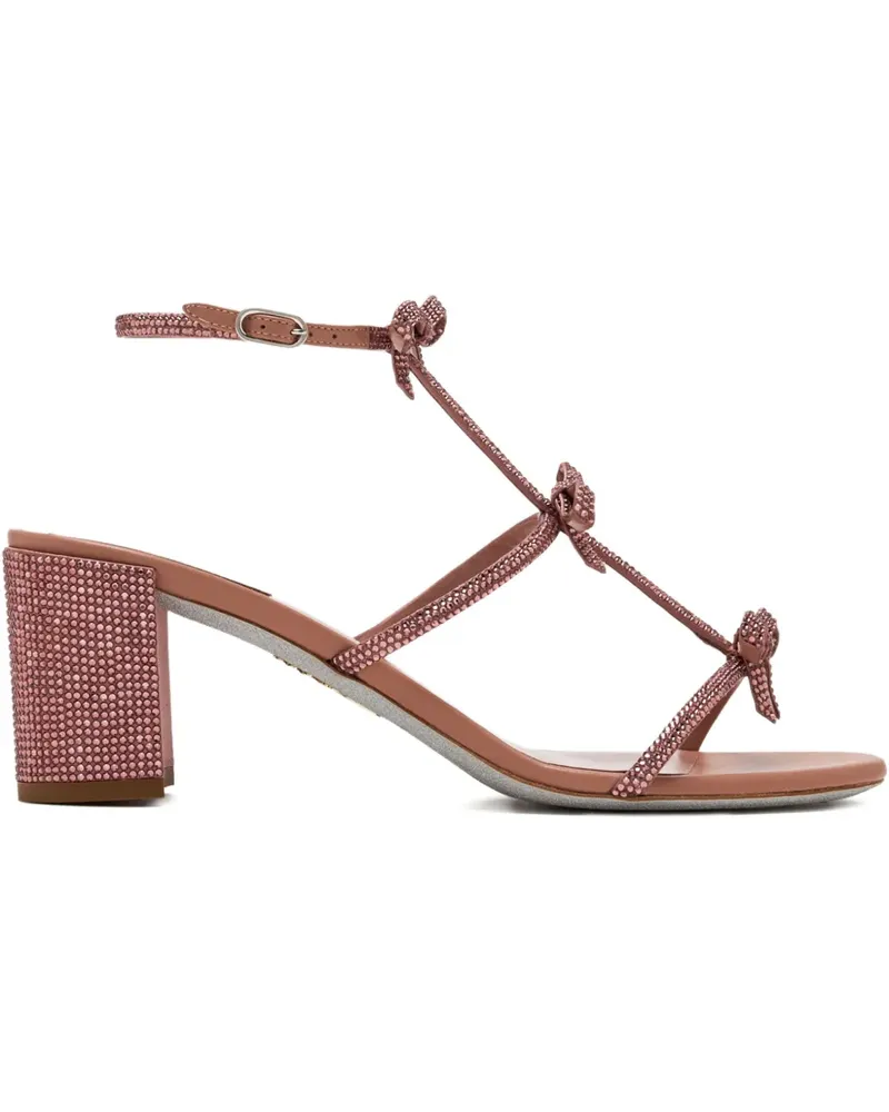 René Caovilla Caterina Sandalen mit kristallverzierter Schleife 60mm - Rosa Rosa