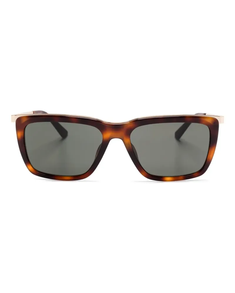 Saint Laurent Sonnenbrille mit eckigem Gestell - Braun Braun