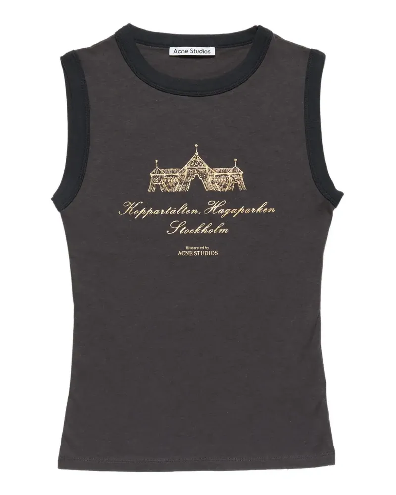 Acne Studios Tanktop mit grafischem Print - Grau Grau