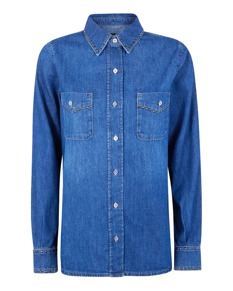 7 for all mankind studded-details chest-pocket shirt - Blau Blau