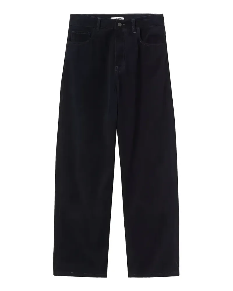 Carhartt WIP Straight-Leg-Jeans mit Logo-Patch - Schwarz Schwarz