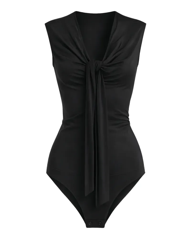 Max Mara Fennec Body mit Knoten - Schwarz Schwarz