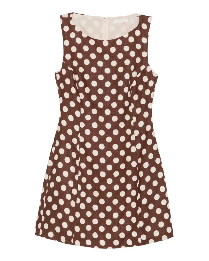 Faithfull The Brand Lydie polka-dot mini dress - Braun Braun
