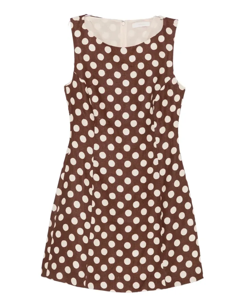 Faithfull The Brand Lydie polka-dot mini dress - Braun Braun