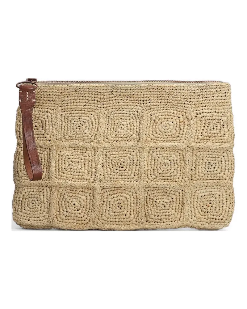 IBELIV Tanala textured clutch bag - Nude Nude