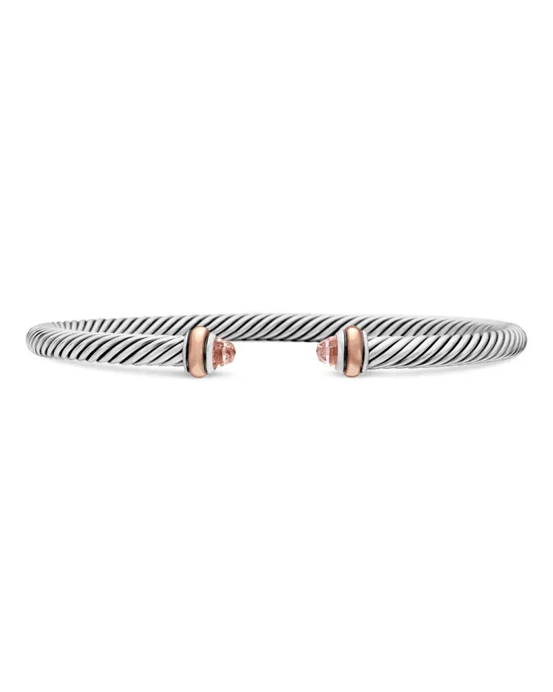 David Yurman 18kt Classic Cable Rotgold- und Sterlingsilberarmband 4mm Silber