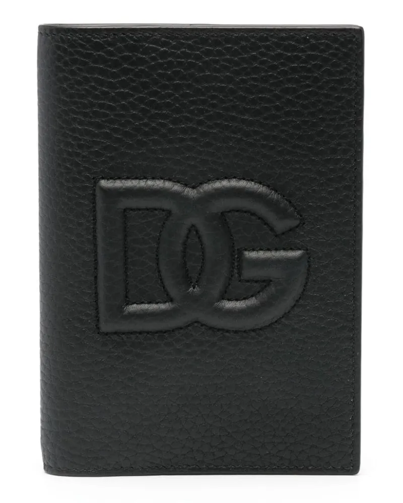 Dolce & Gabbana Portemonnaie mit Logo-Prägung - Schwarz Schwarz