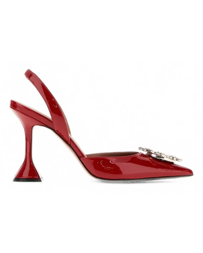 Amina Muaddi Begum Slingback-Pumps mit Kristallen 95mm - Rot Rot