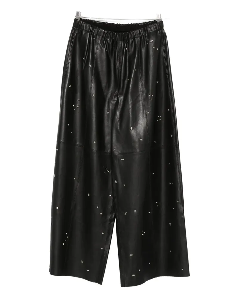 ALYSI elasticated-waistband trousers - Schwarz Schwarz