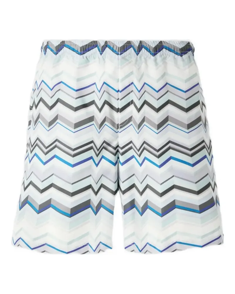 Missoni chevron-pattern drawstring shorts - Weiß Weiß