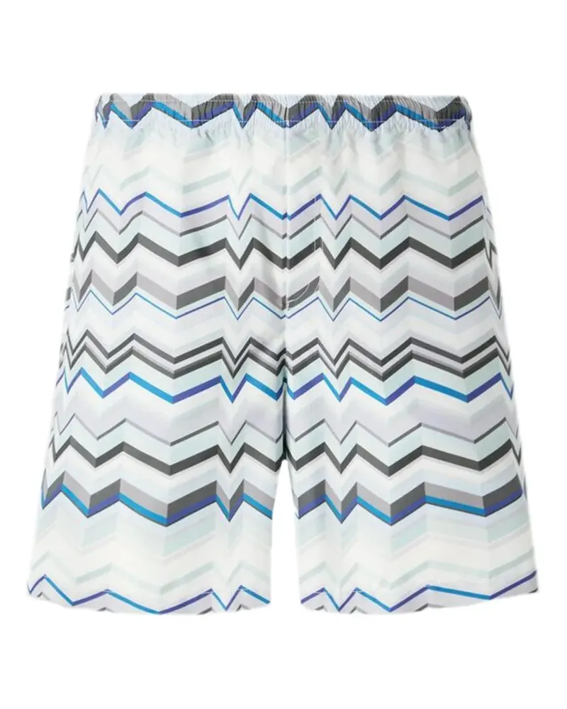 Missoni Kordelzug-Shorts mit Zickzackmuster - Weiß Weiß