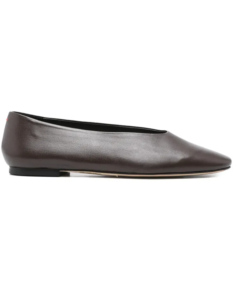 aeyde Ballerinas mit eckiger Kappe - Braun Braun