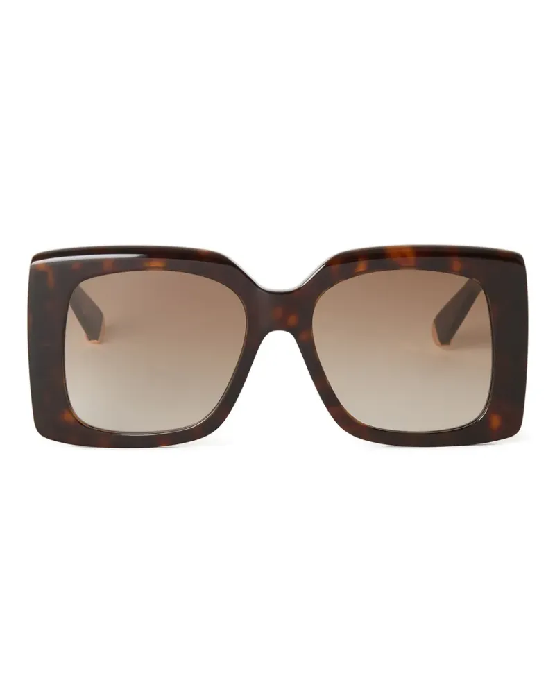 Stella McCartney Eckige Sonnenbrille in Schildpattoptik - Braun Braun