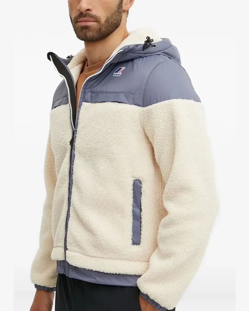 K-Way Neige Fleecejacke mit Kapuze - Weiß Weiß