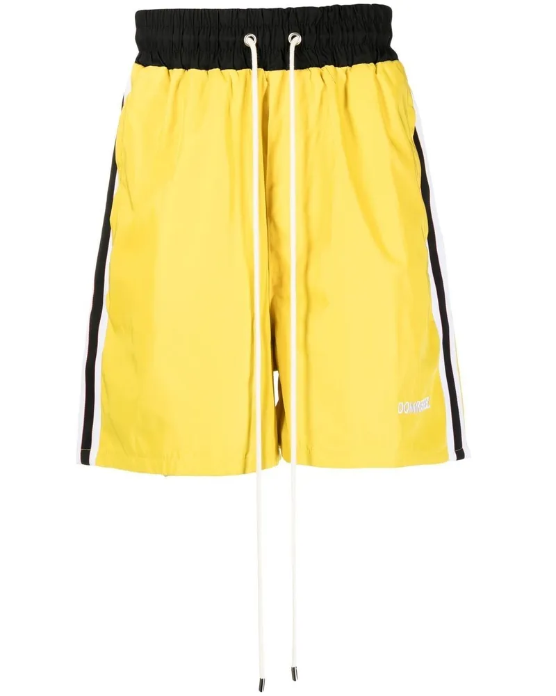 DOMREBEL Basketball-Shorts mit Kordelzug Gelb