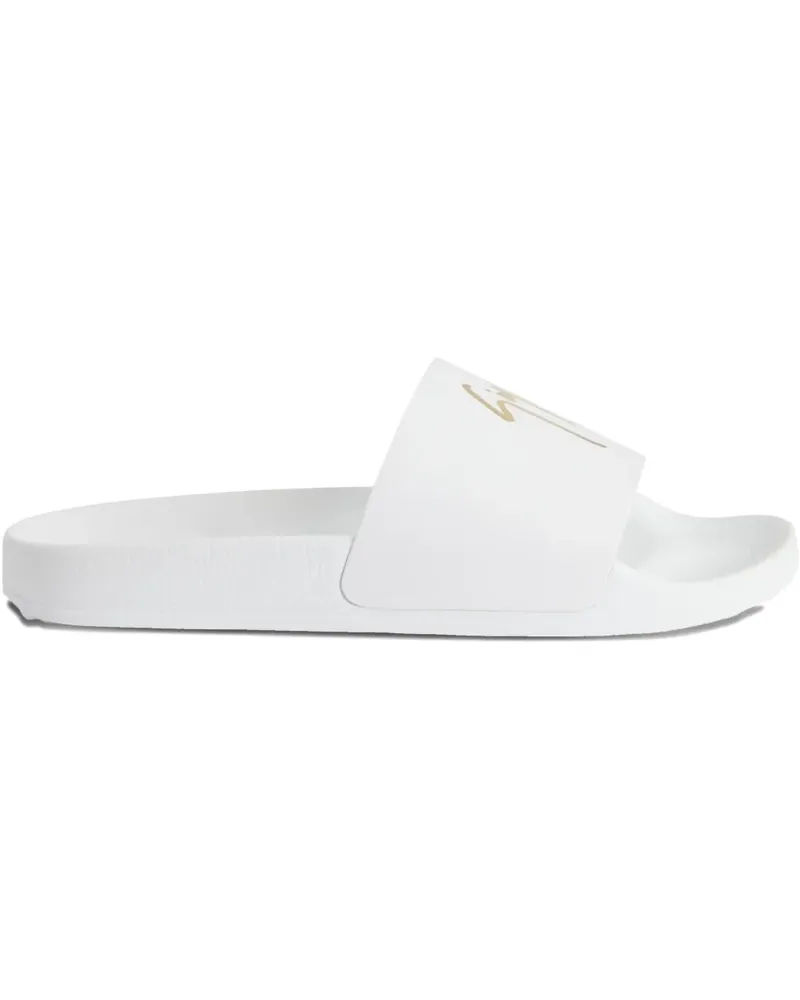 Giuseppe Zanotti Brett Pantoletten - Weiß Weiß