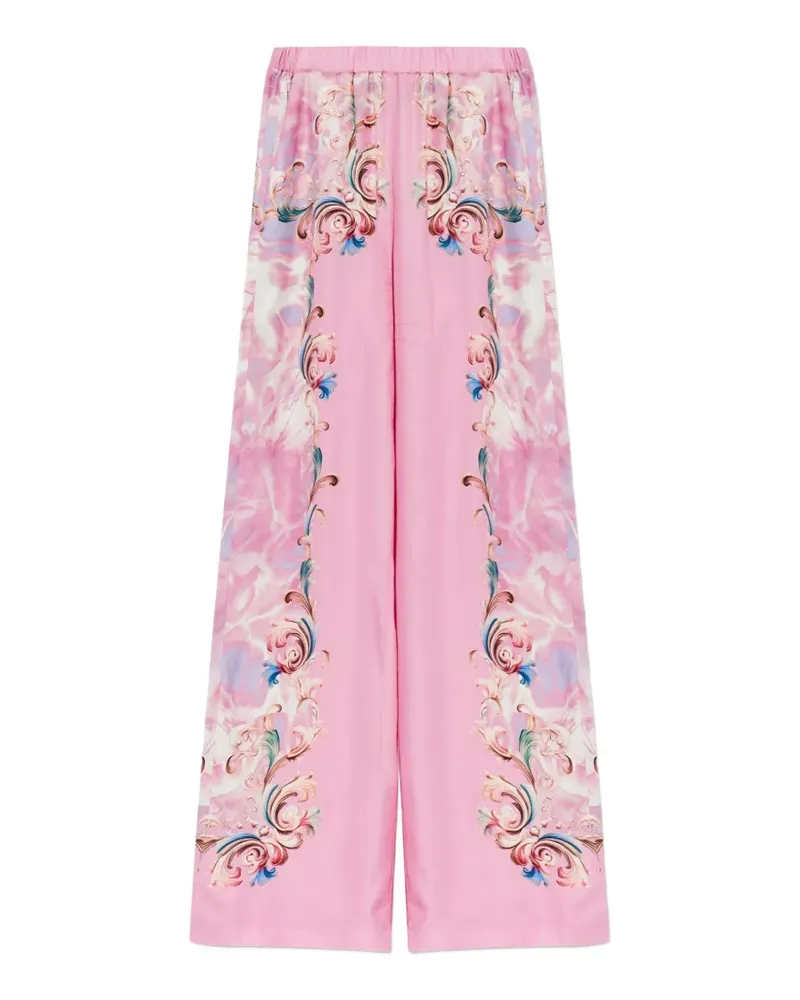 Versace Jeans floral print trousers - Rosa Rosa