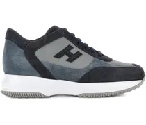 Interactive Sneakers mit Logo - Grau
