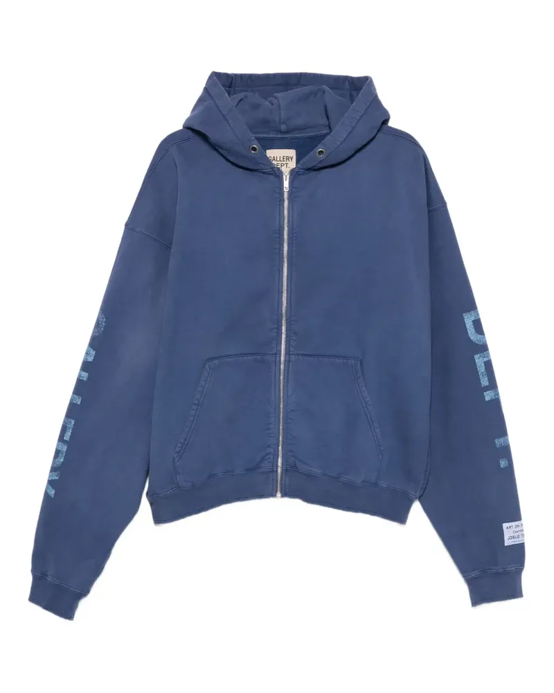GALLERY DEPT. logo-print zip-fastening hoodie - Blau Blau