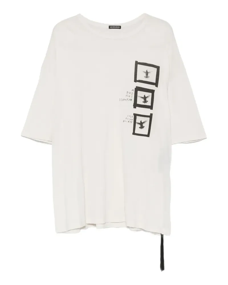 Ann Demeulemeester T-Shirt mit grafischem Print - Nude Nude