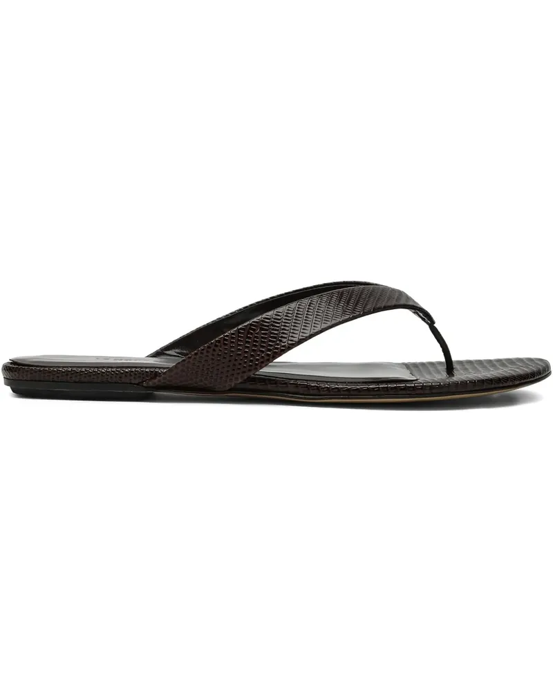 Le Monde Béryl Infradito Sandalen mit Zehensteg - Braun Braun