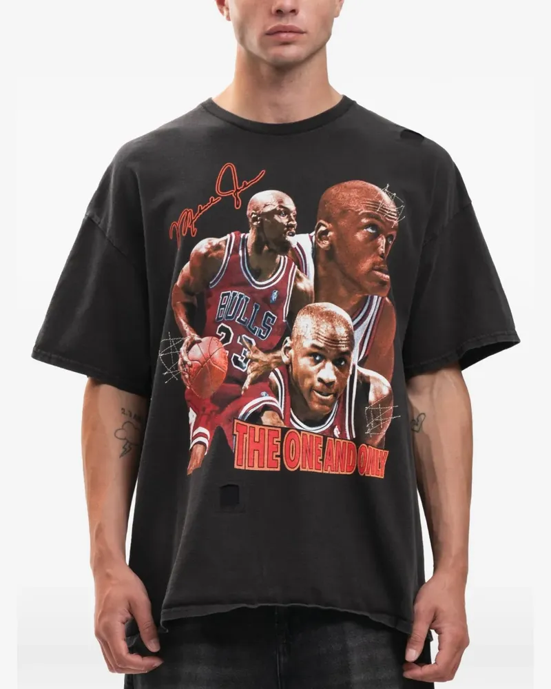 DOMREBEL MJ Icon T-Shirt mit Print - Schwarz Schwarz
