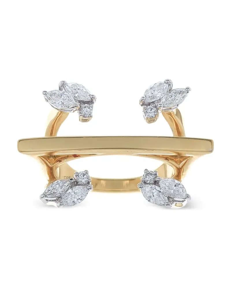 YEPREM 18kt Gelbgoldring mit Diamanten Gold