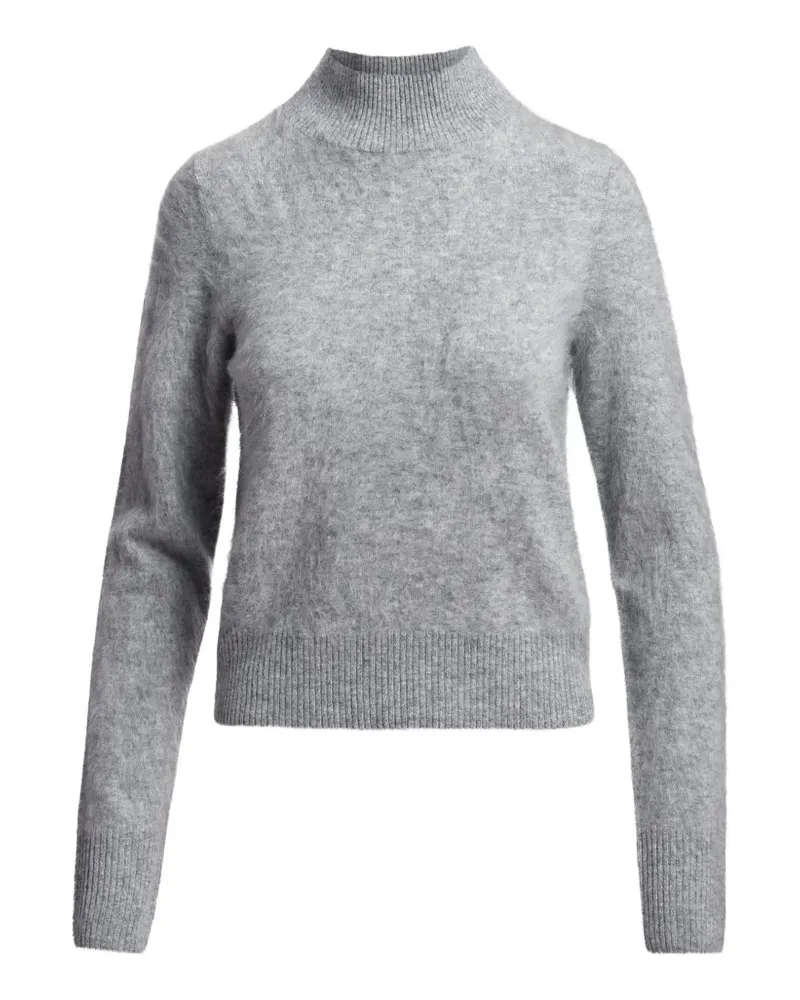 Essentiel Gerippter Pullover mit Stehkragen - Grau Grau