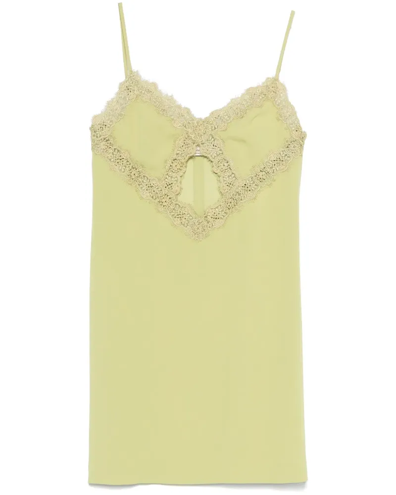 Blumarine Minikleid mit Kordelspitze - Grün Grün