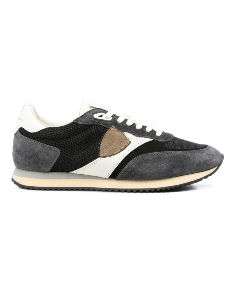 Philippe Model logo-patch panelled sneakers - Blau Blau