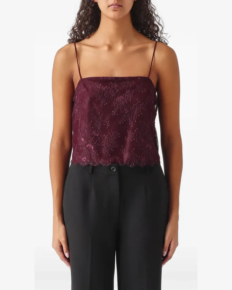 NENETTE Flame lace-embroidered camisole top - Violett Violett