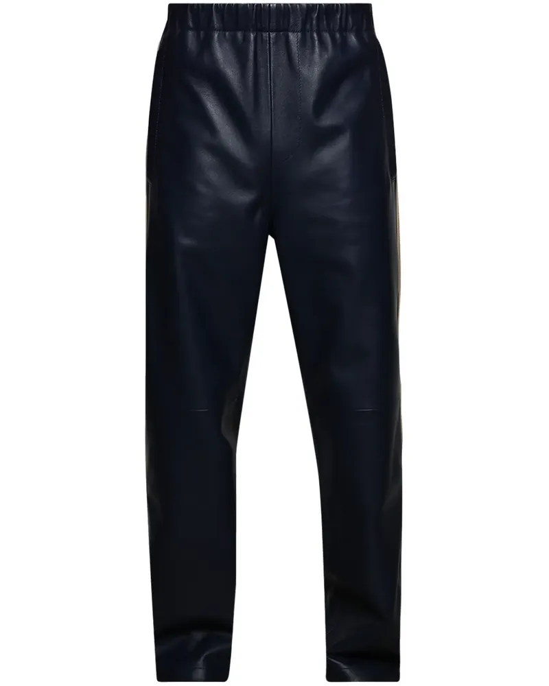 Marni Lederhose mit Streifen - Blau Blau