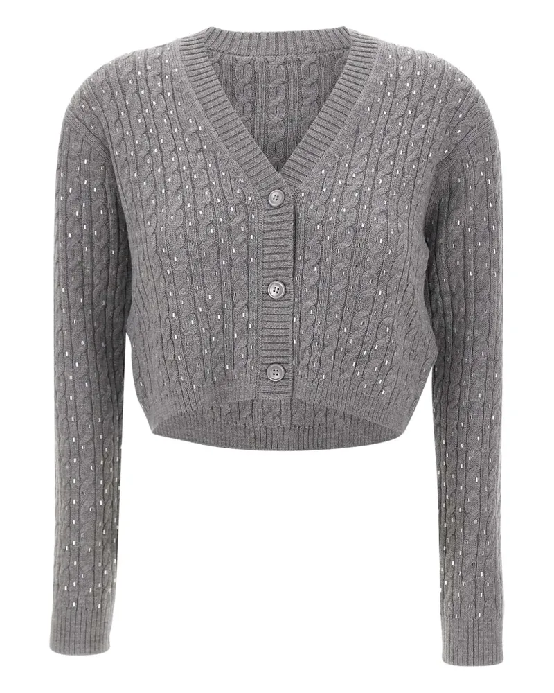 Max Mara Tamigi Cardigan mit Zopfmuster - Grau Grau
