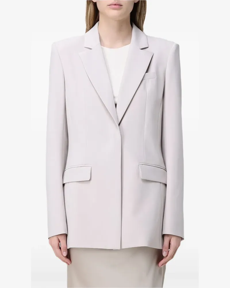 Patrizia Pepe Blazer mit fallendem Revers - Weiß Weiß