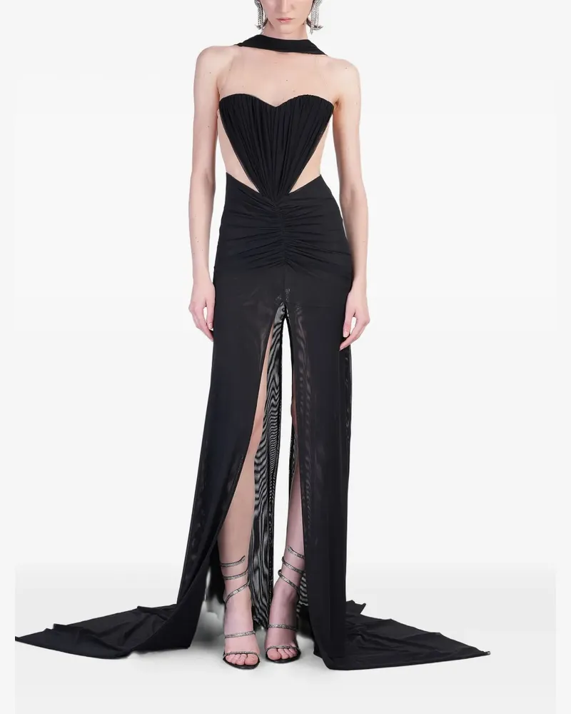 David Koma Kleid mit Reißverschlüssen - Weiß Weiß