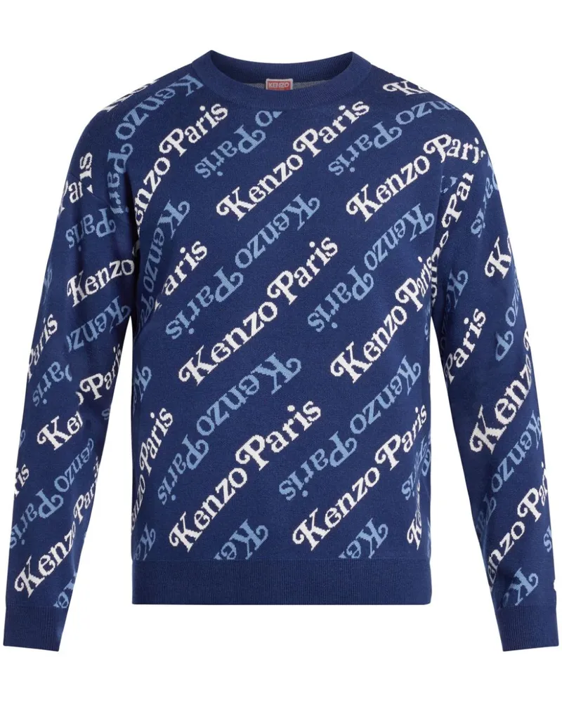 Kenzo Pullover mit Monogrammmuster - Blau Blau