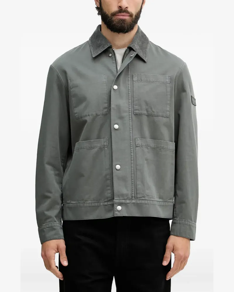 Marc O'Polo corduroy-collar patch-pocket jacket - Grün Grün