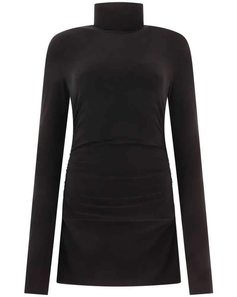 Norma Kamali Kleid mit Rollkragen - Schwarz Schwarz