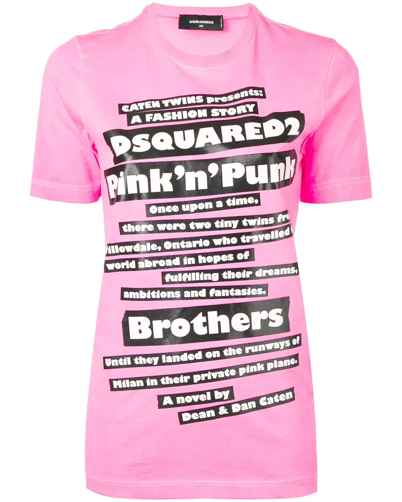 Dsquared2 T-Shirt mit Print - Rosa Rosa