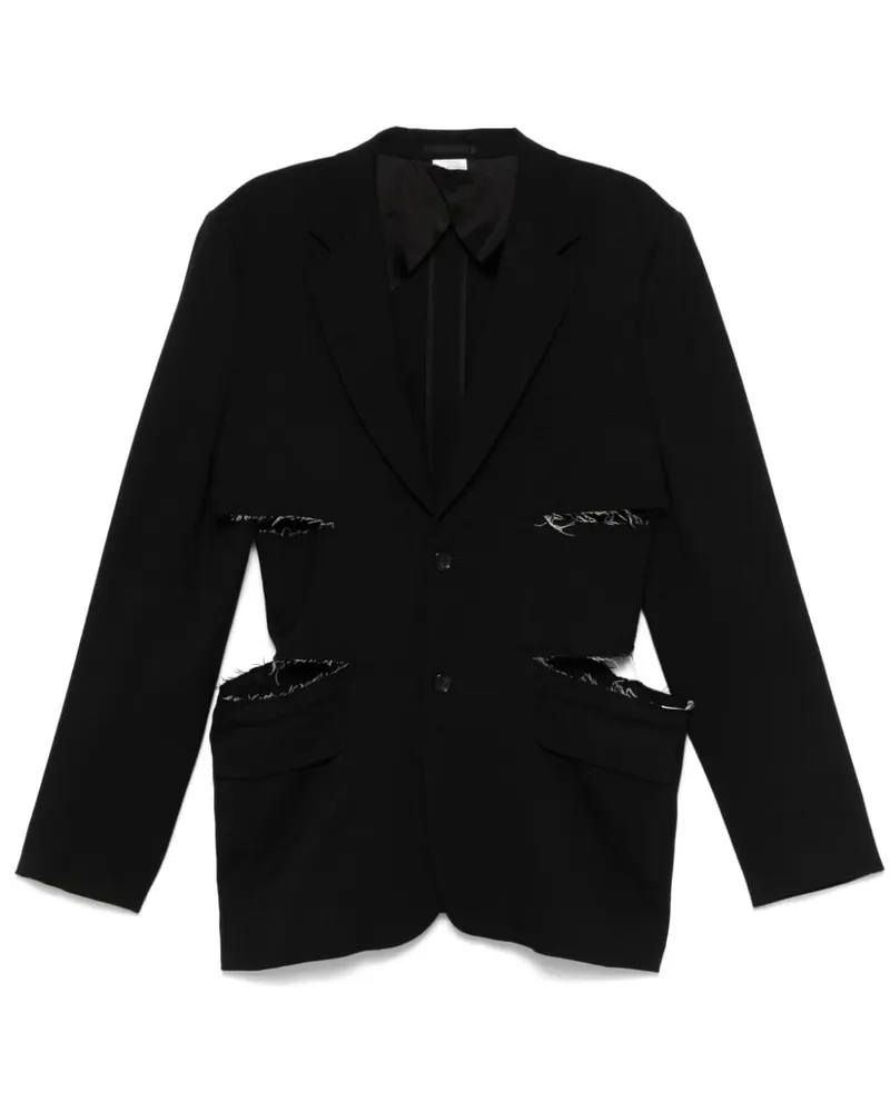 Comme des Garçons Sakko mit Cut-Out-Detail - Schwarz Schwarz
