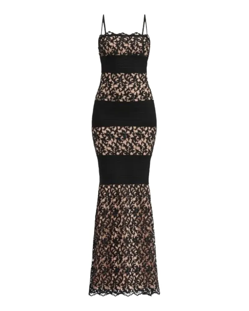 Hervé Léger Marielle guipure lace maxi dress - Schwarz Schwarz