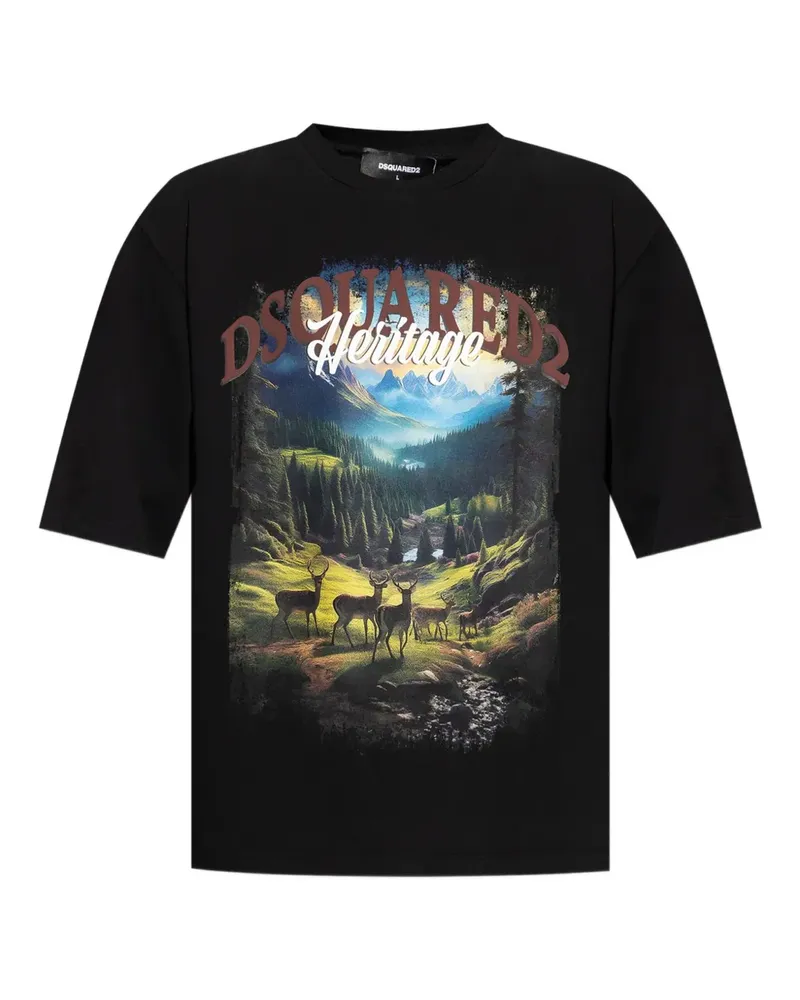 Dsquared2 Canada T-Shirt - Schwarz Schwarz